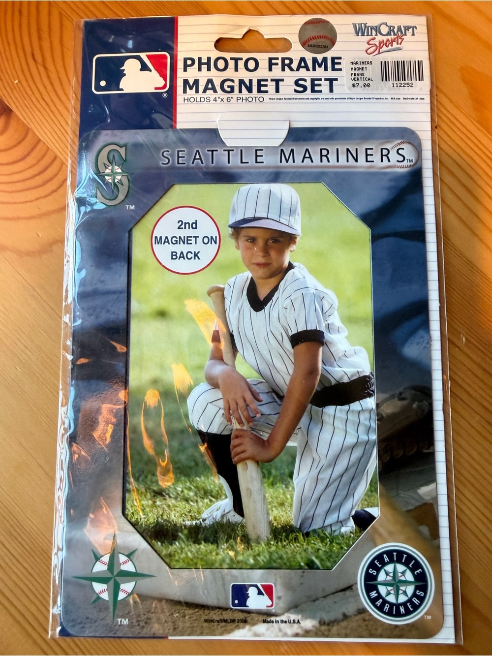 Vintage Seattle Mariners Photo Frame Magnet Set